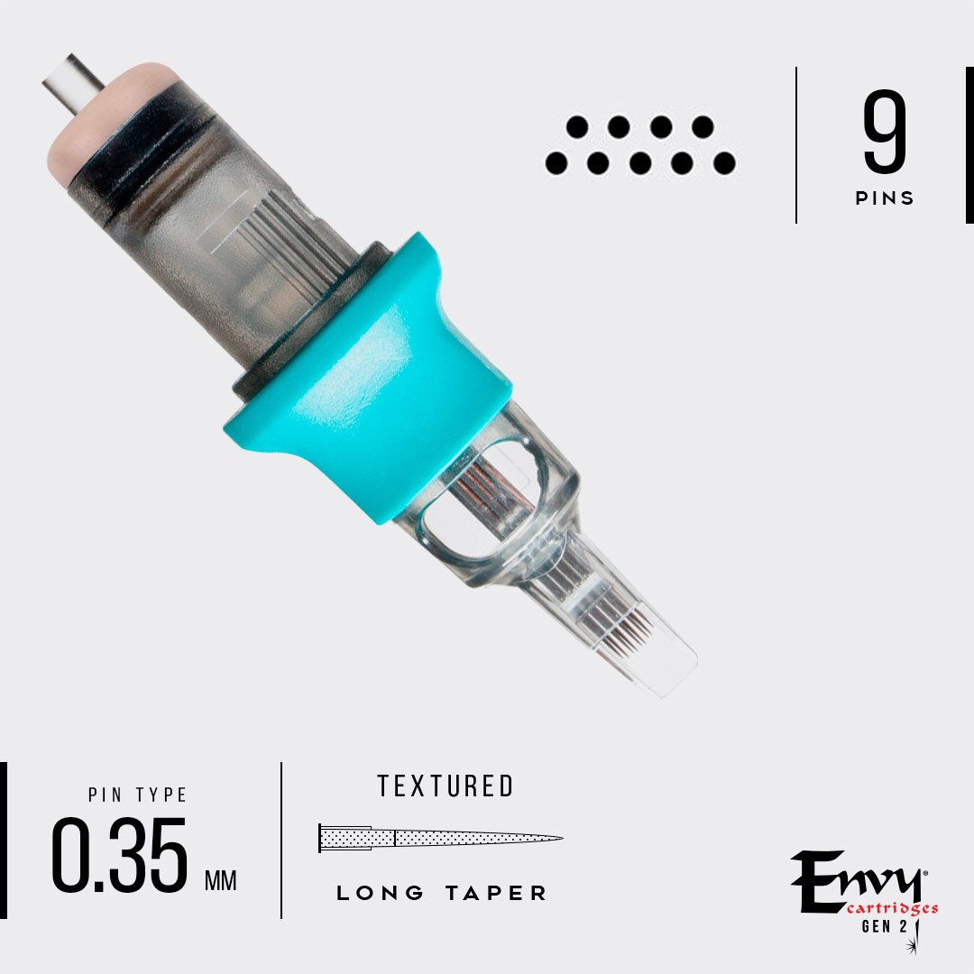 Envy Gen 2 - Textured Magnum Tattoo Cartridges (20 Pack)