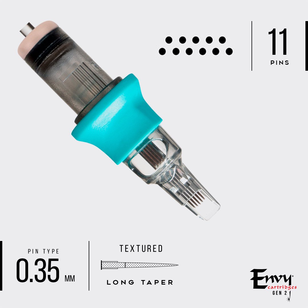 Envy Gen 2 - Textured Magnum Tattoo Cartridges (20 Pack)