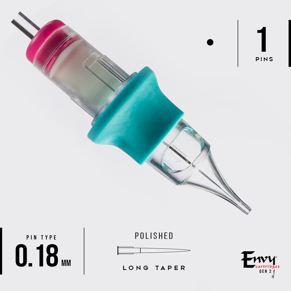 Artist Approved Envy Gen 2 Round Liner Nano PMU Cartridges