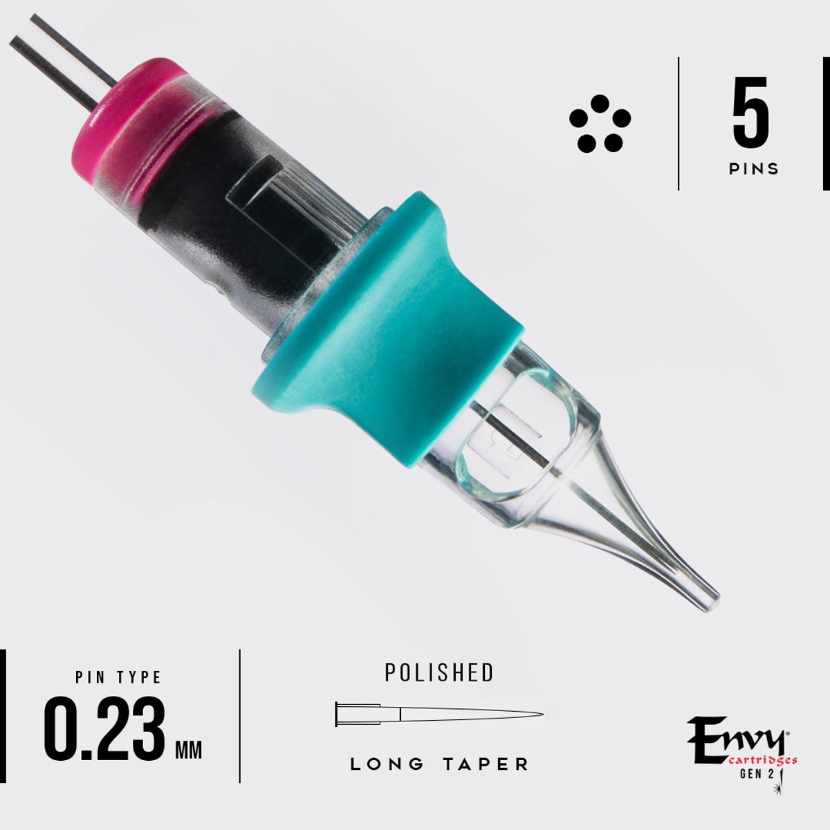 Envy Gen 2 - Round Shader Nano PMU Cartridges (20 Pack)