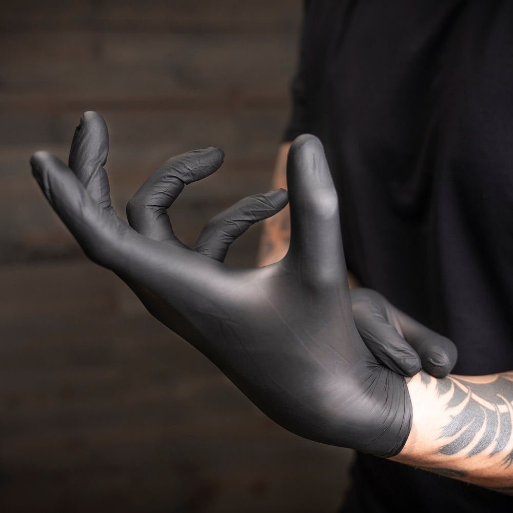 20100Pcs Disposable Tattoo Latex Gloves Black Permanent Tattoo Gloves   AliExpress